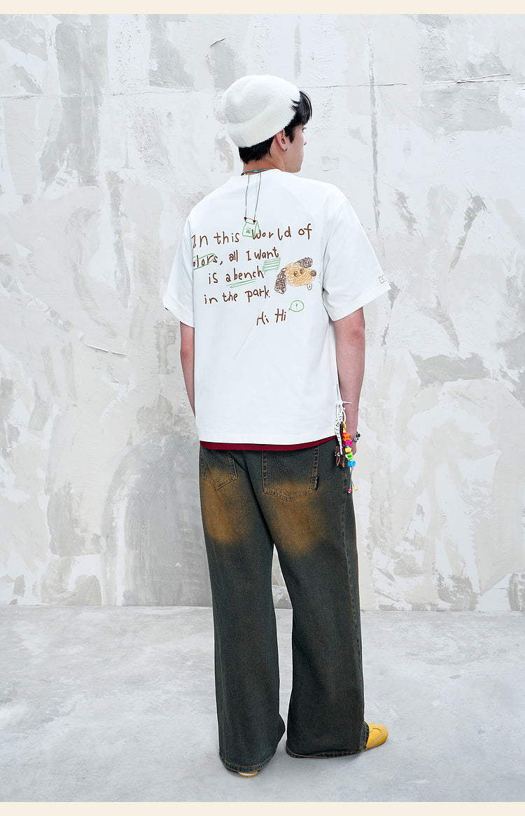 手描き 速乾Tシャツ P2153