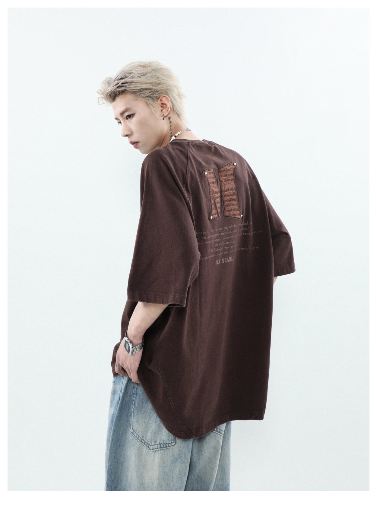 オーバーサイズワッペンTシャツ P178