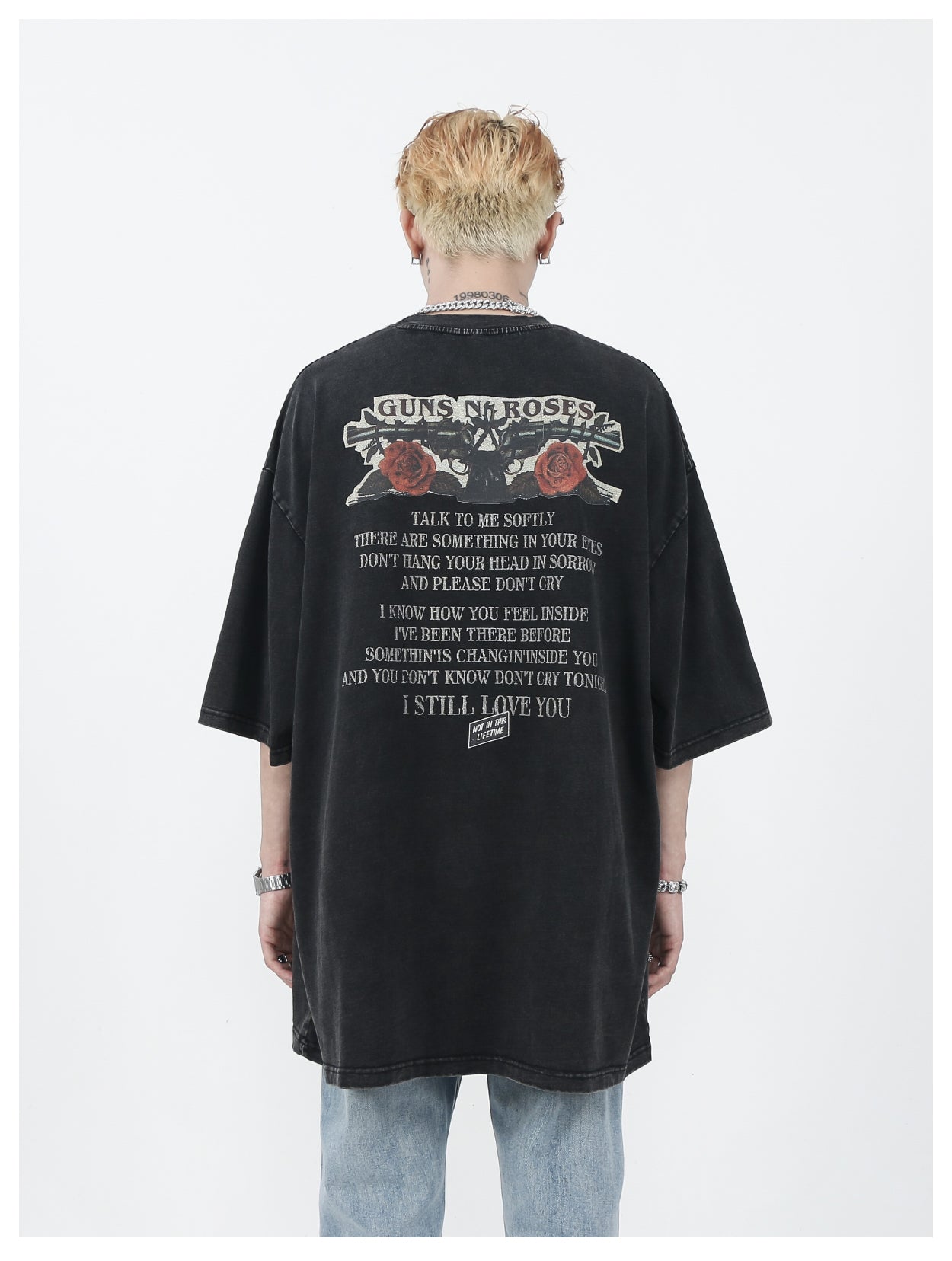 レトロフロントグラフィックTシャツ P198