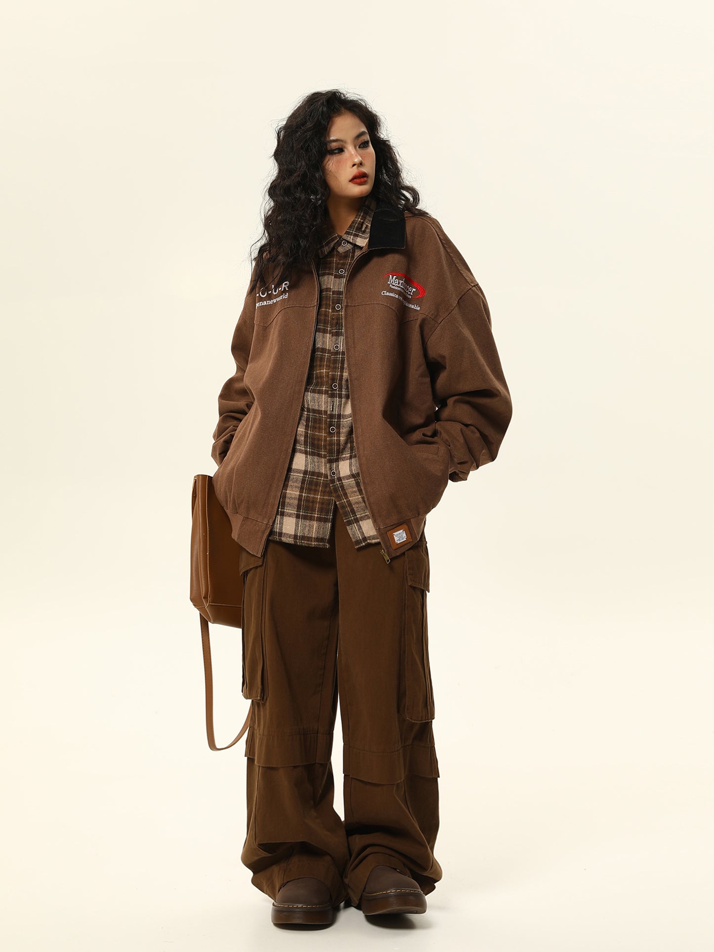 Loose Fit Retro Washed Work Jacket P1329