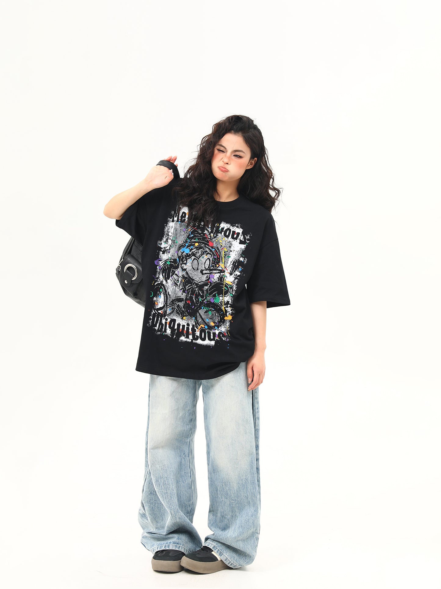 グラフィティプリント Tシャツ P2041