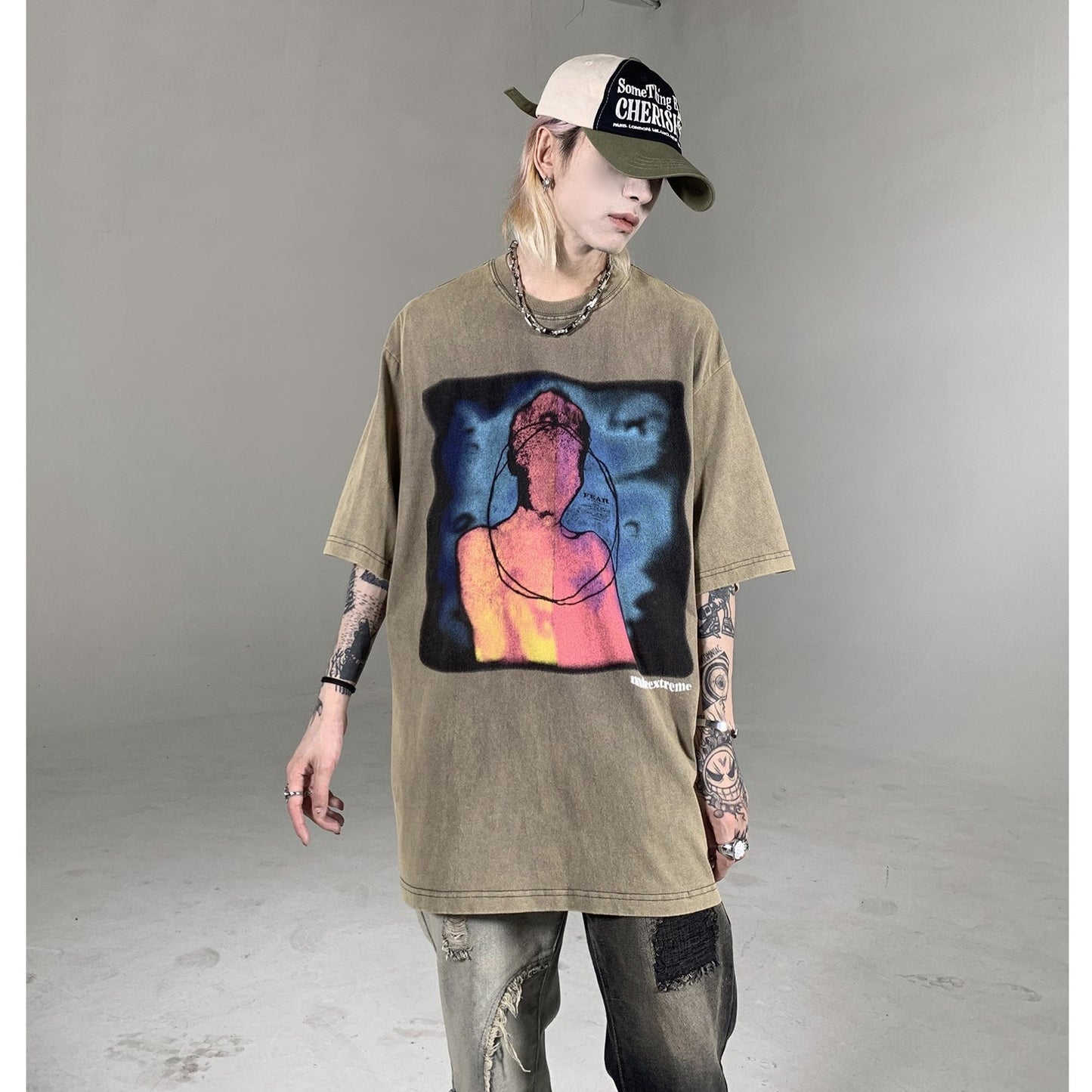 グラフィティプリント Tシャツ P1574