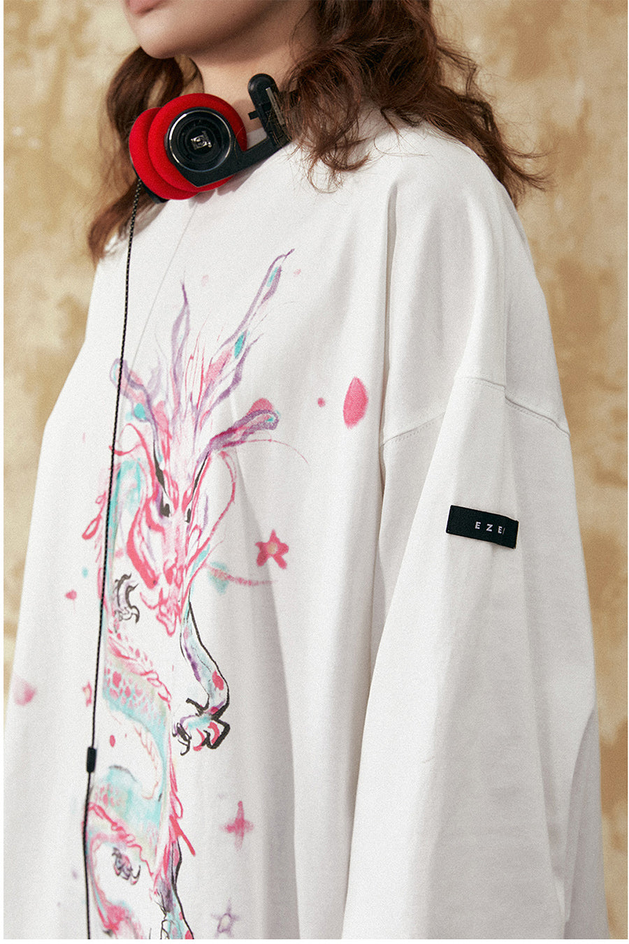 Loose fit long sleeve T-shirt P786