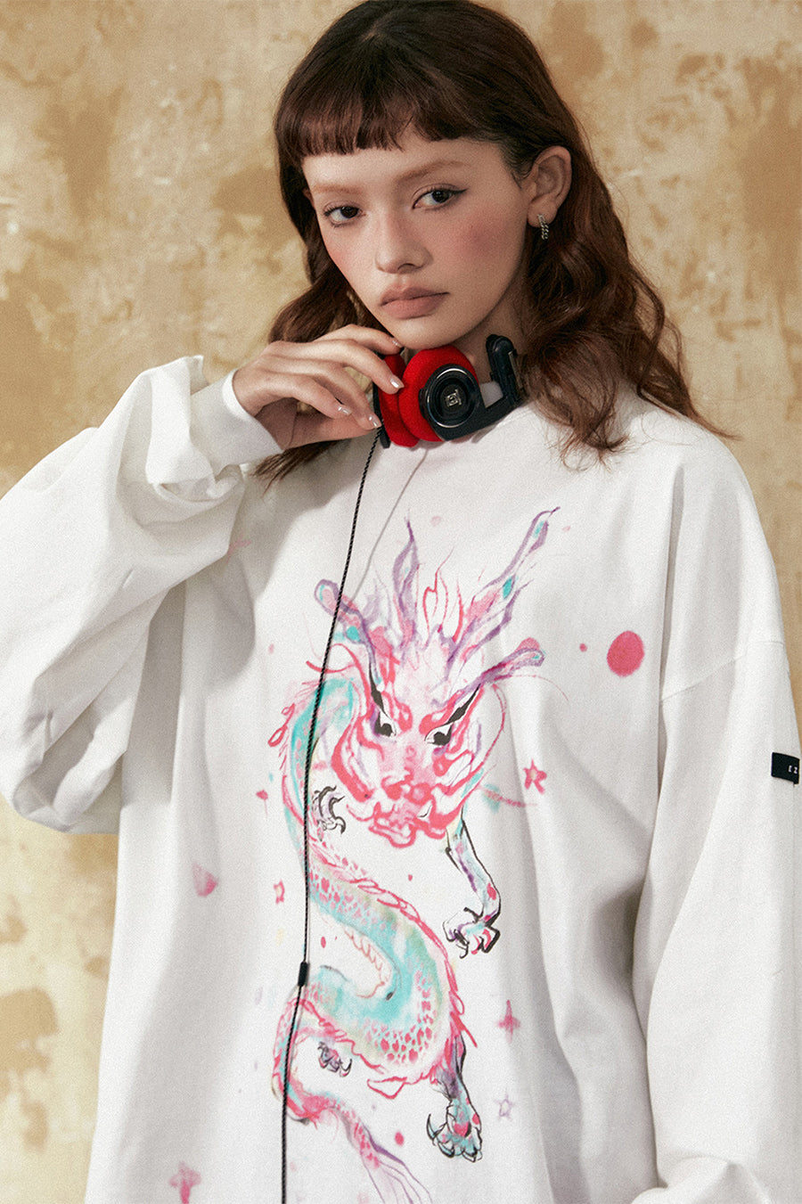 Loose fit long sleeve T-shirt P786