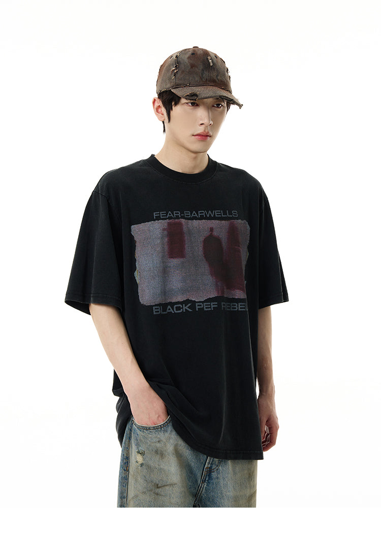 オールドキャラクタープリント 半袖Tシャツ P1425