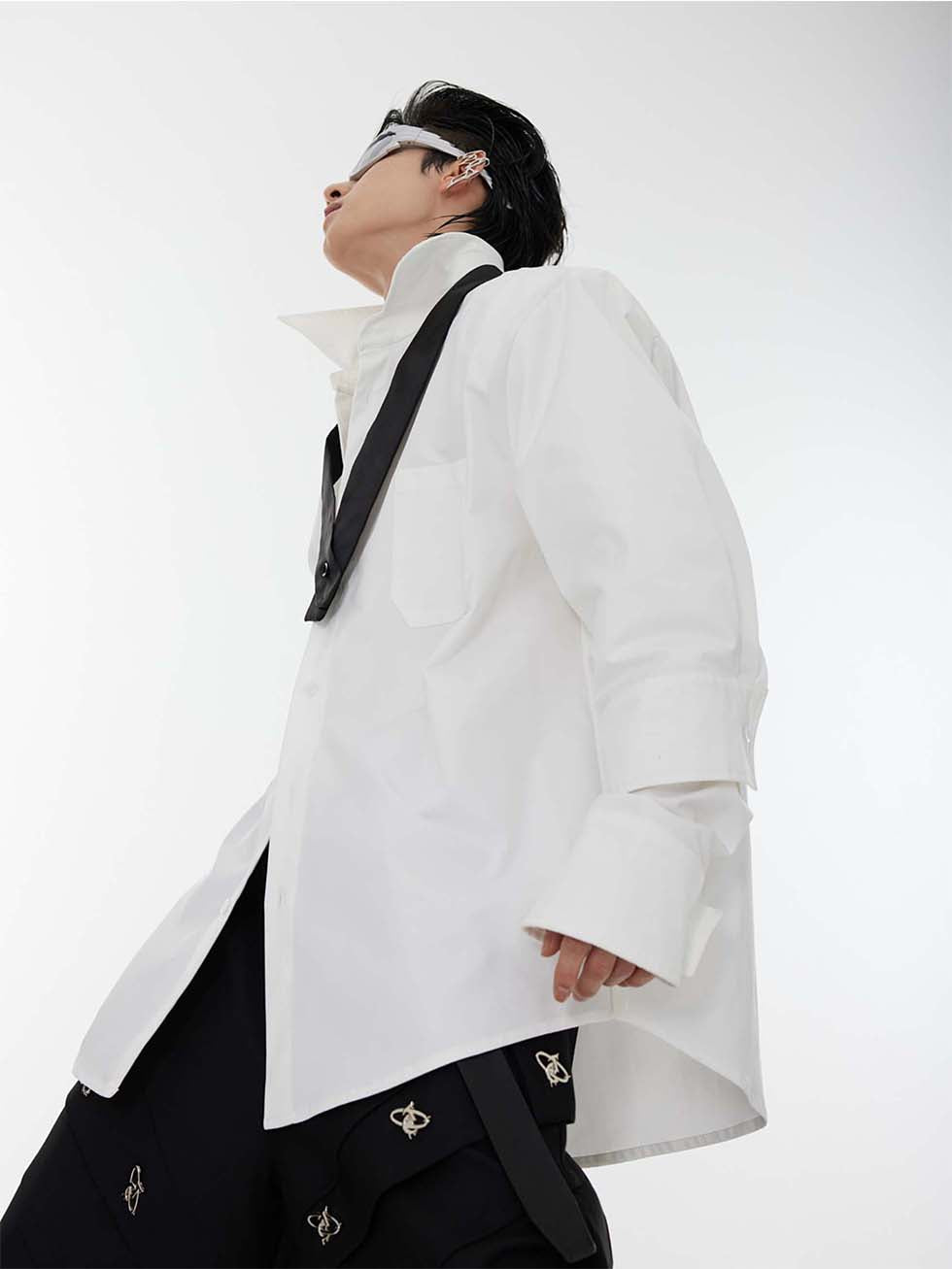 이중 팔목 디자인 셔츠 P1047