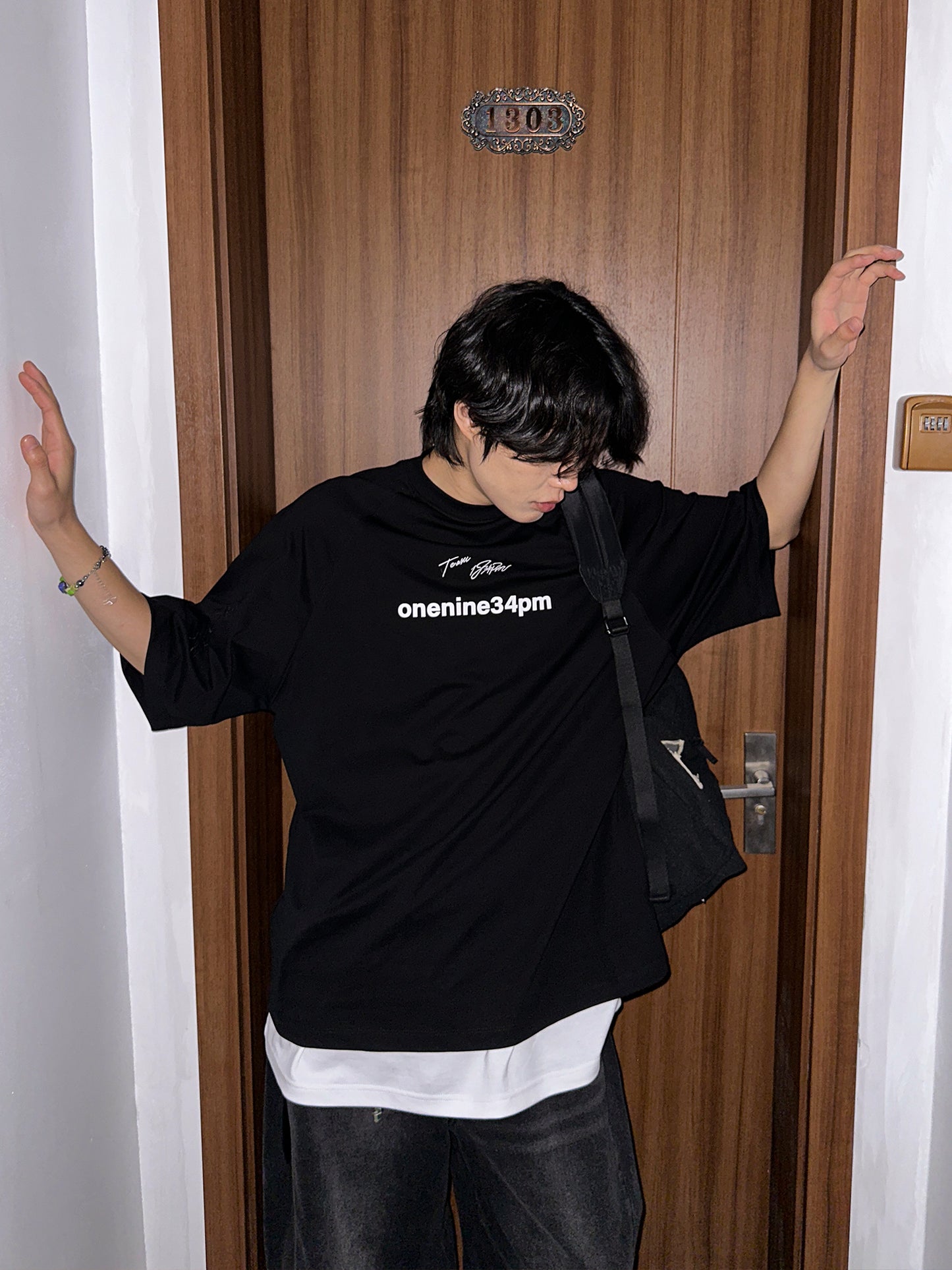 立体プリント 半袖Tシャツ P1464