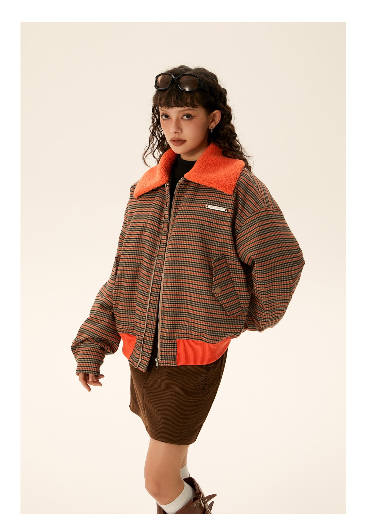 Loose fit niche design jacket P577