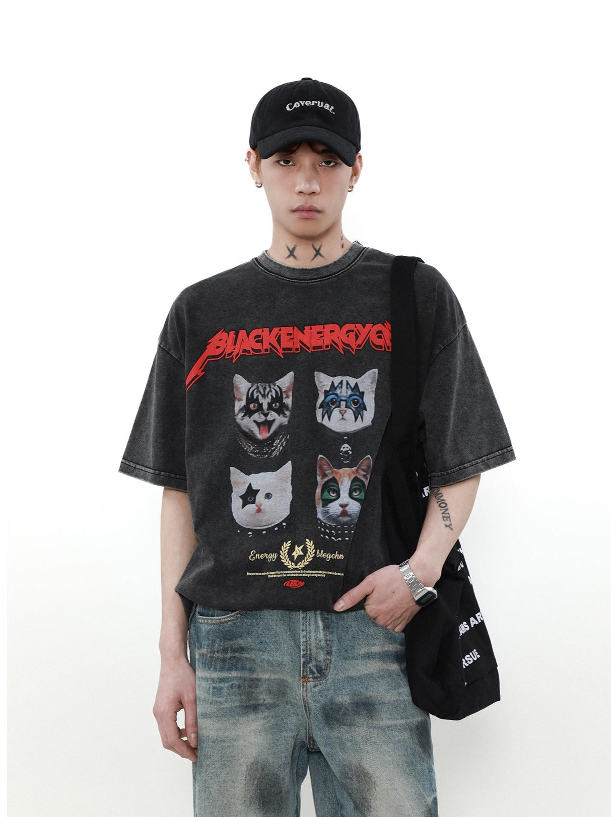 틈새 하이 스트리트 반팔 티셔츠 P1361