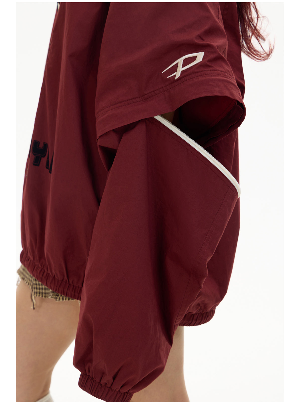 2-way V-neck layered casual sweatshirt P545