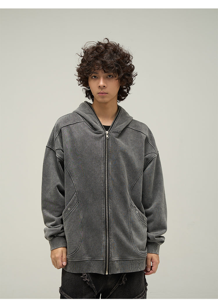 루즈 핏 지퍼 파커 P284