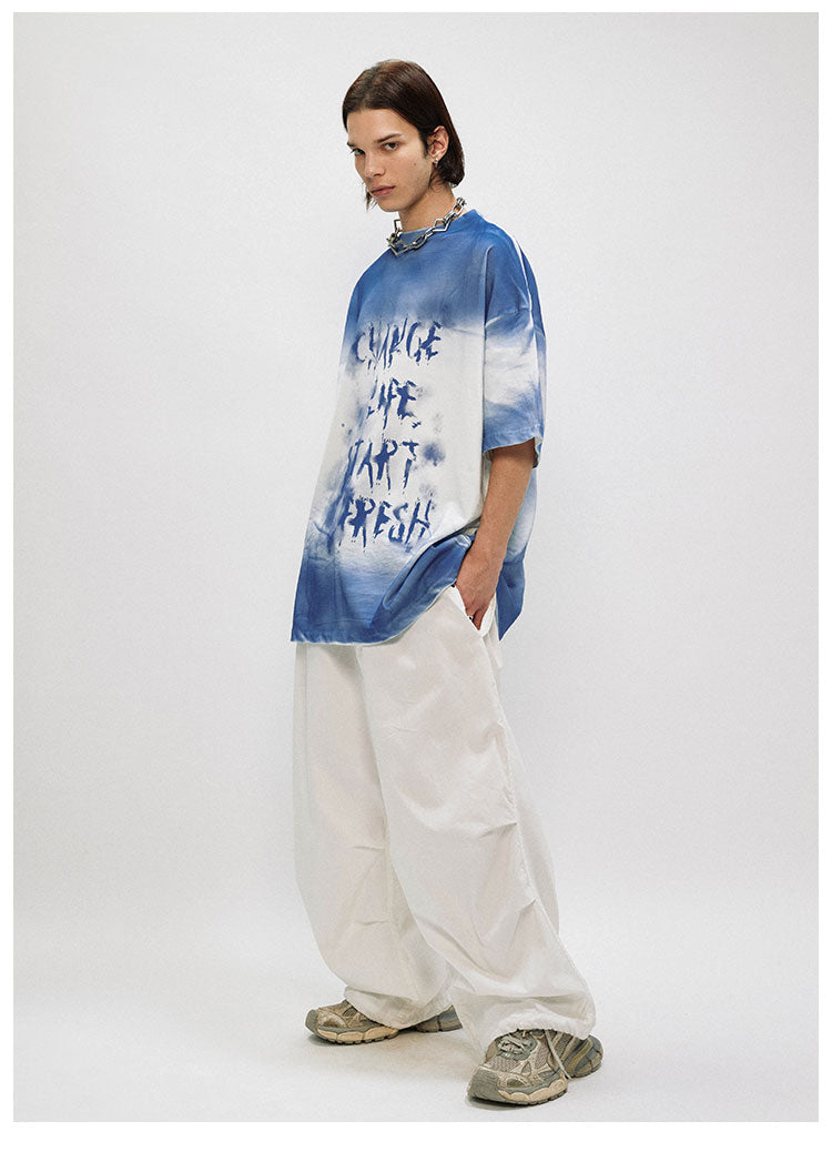 レトロ ダメージ 半袖 Tシャツ P1389