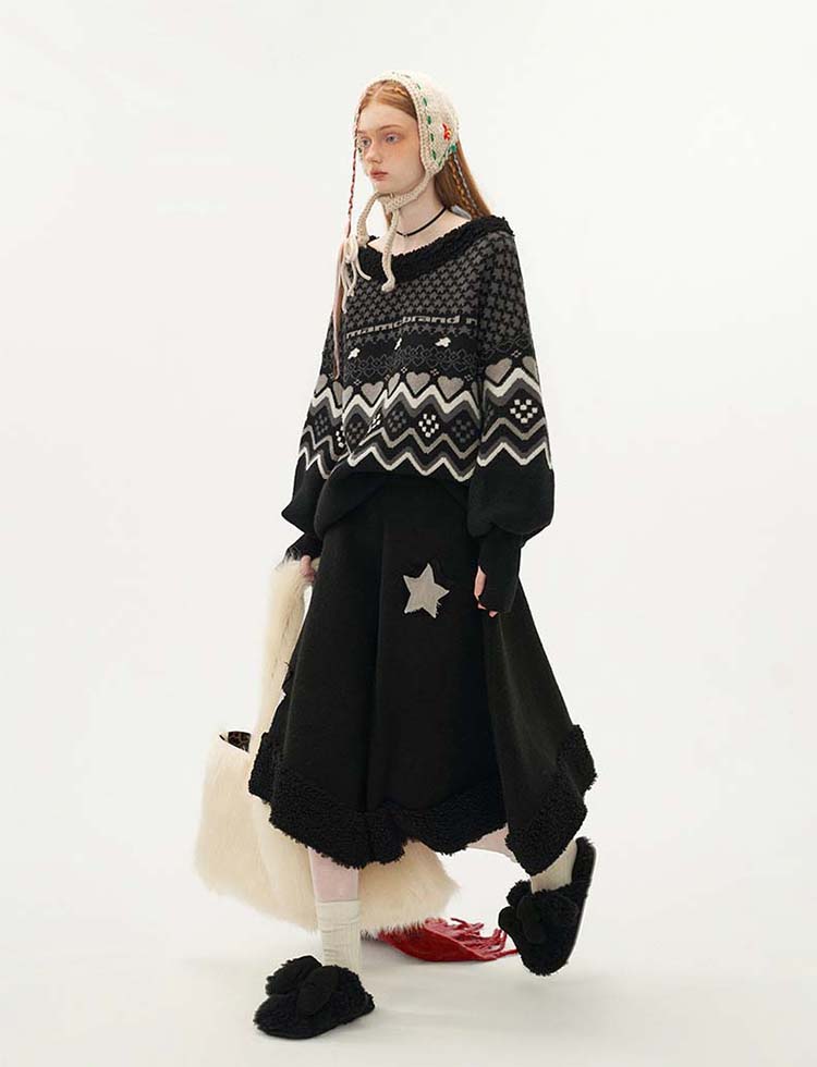 スター レトロパターン ウール セットアップ P1315