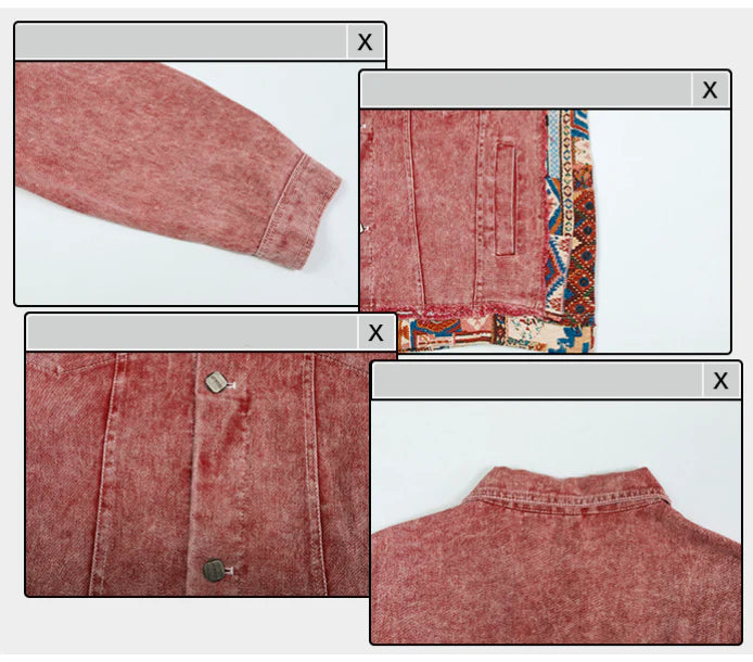 Camouflage denim jacket P029