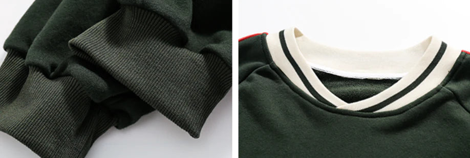 Contrast Biker Sweatshirt P031