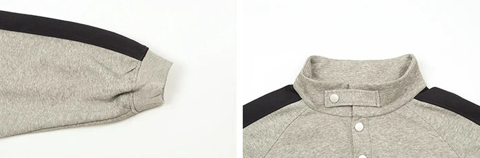Half button sweatshirt P002