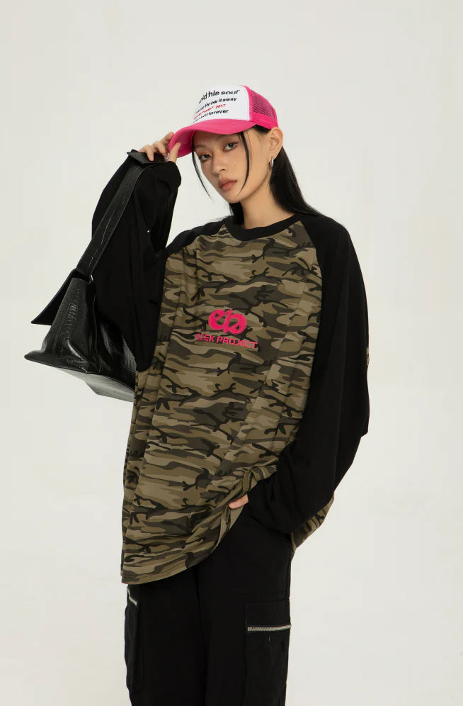Camouflage long sleeve T-shirt P041