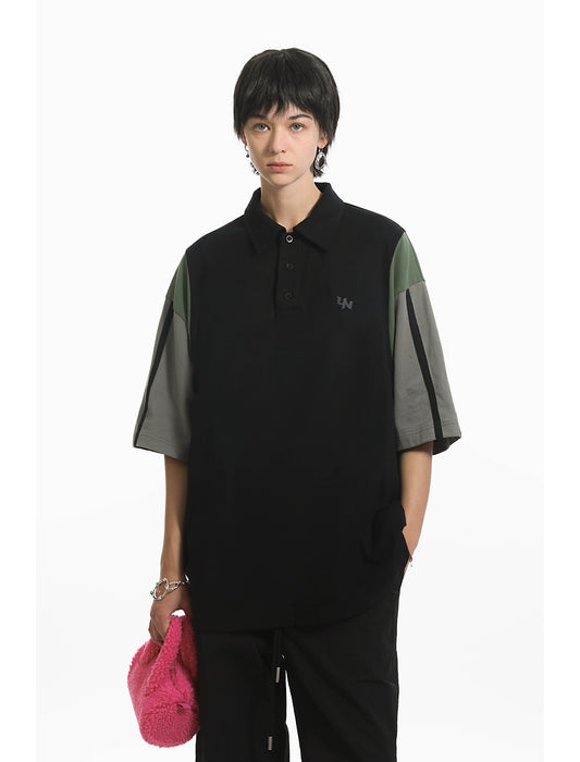 Contrast polo shirt P061