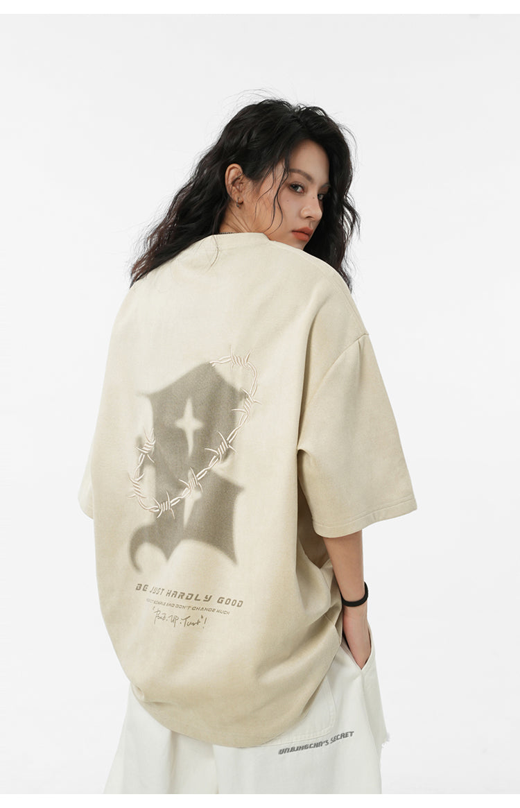 Suede logo T-shirt P095
