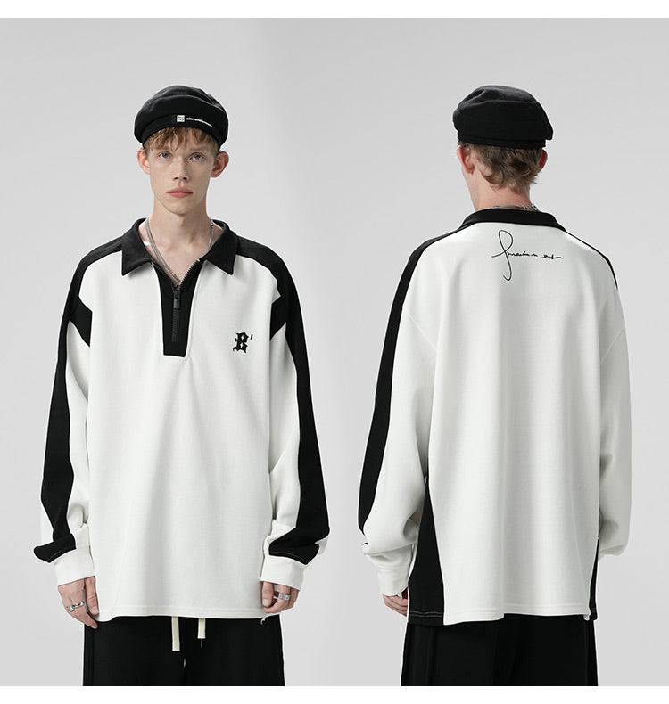 Oversized half zip sweatshirt P086