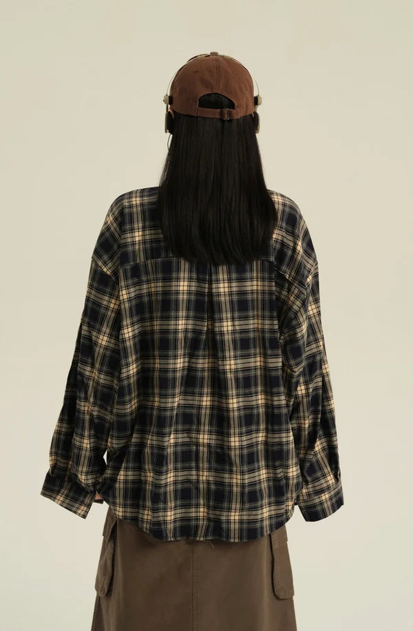 Casual check shirt P035