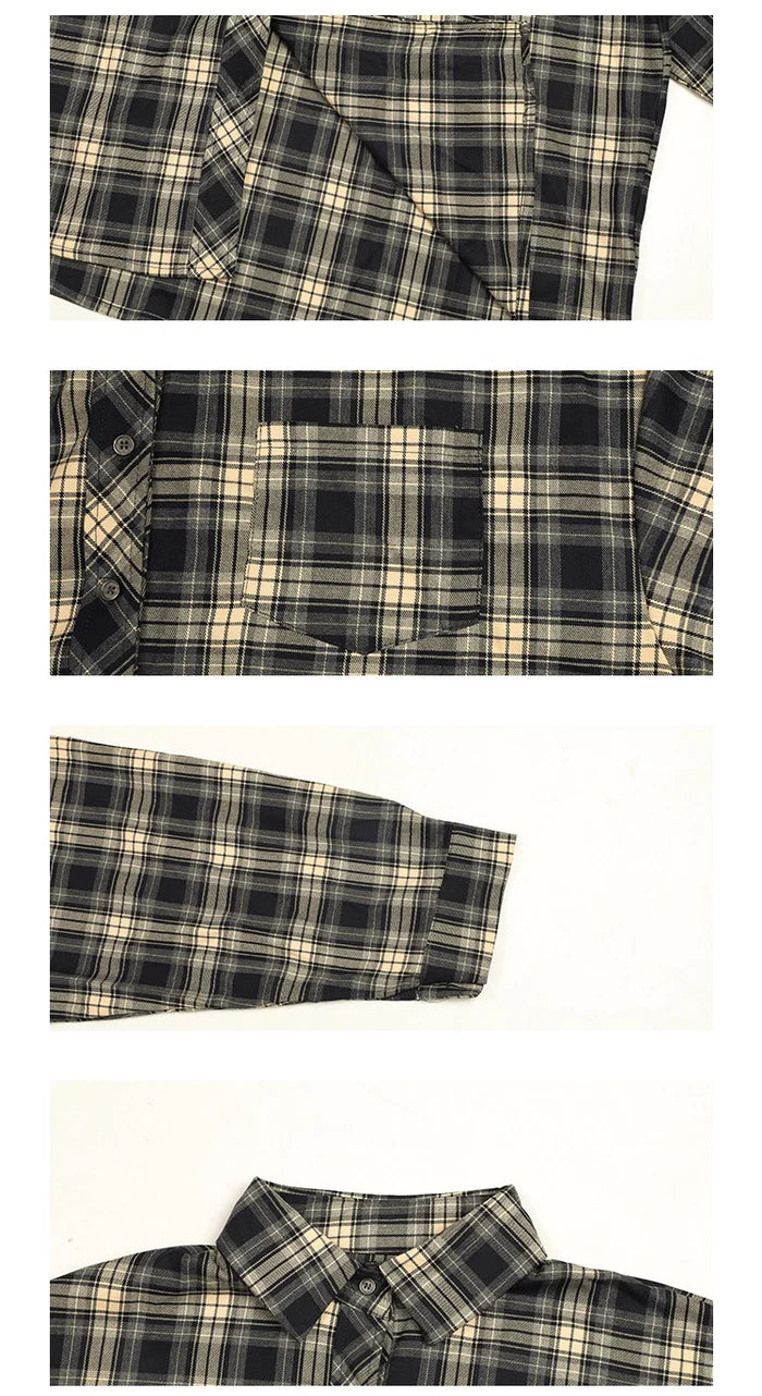 Casual check shirt P035