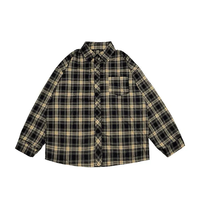 Casual check shirt P035