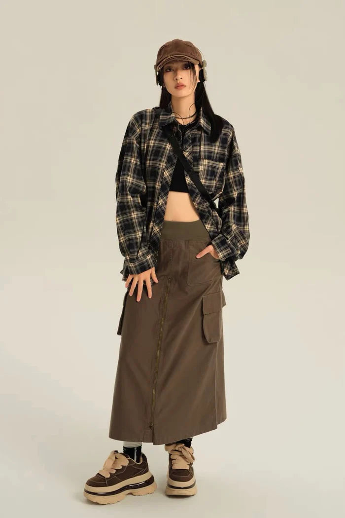 Casual check shirt P035