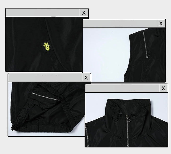 Nylon zip vest P152