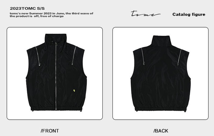 Nylon zip vest P152