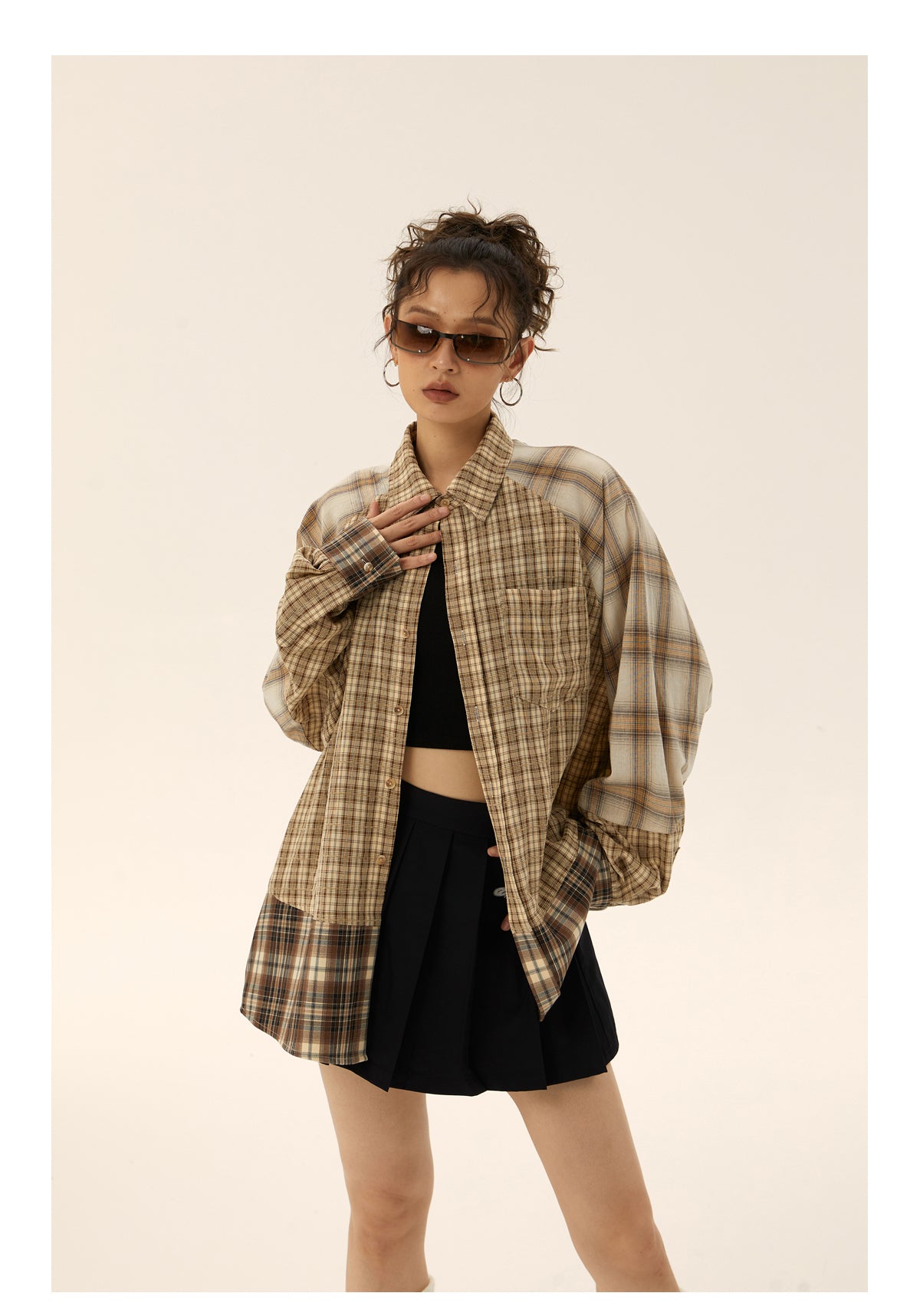 Reconstructed Check Shirt P217