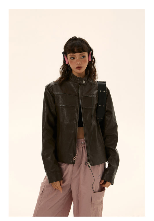 Retro Leather Jacket P236