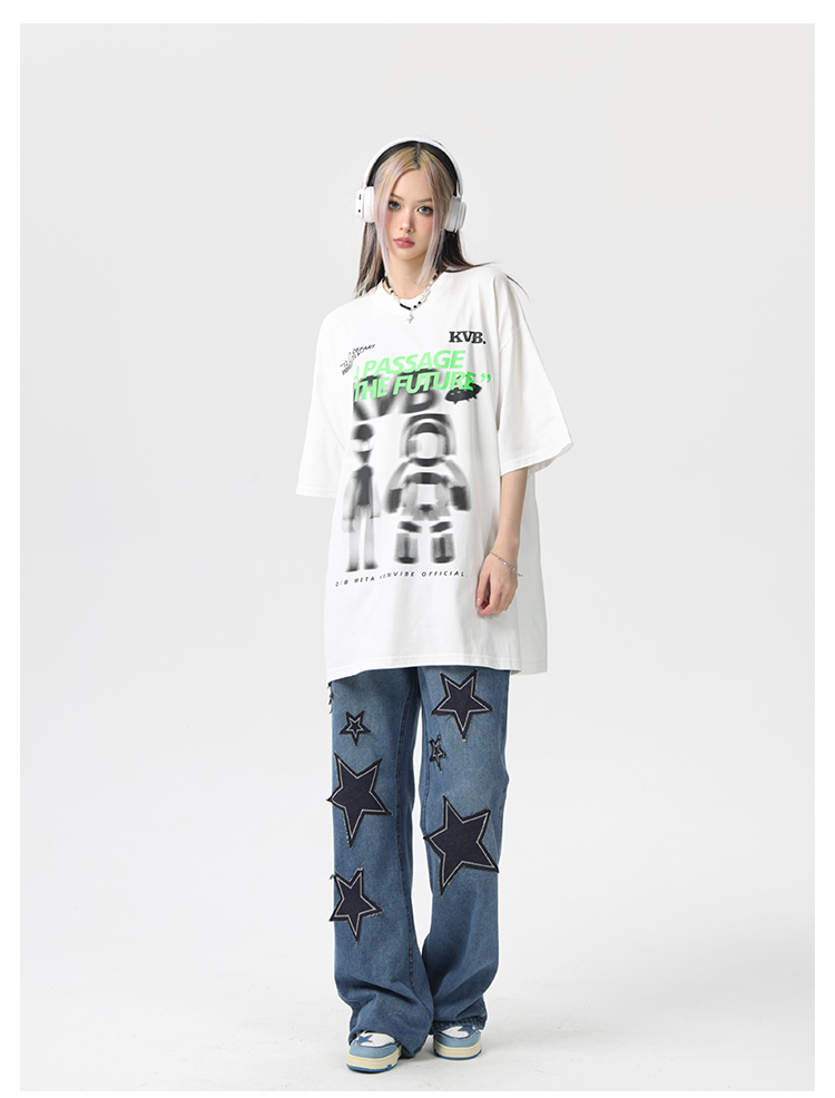 Oversized Print T-shirt P167