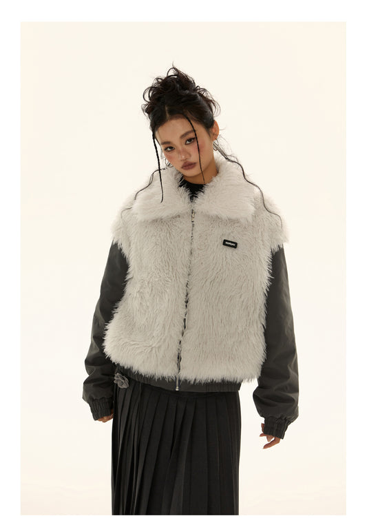 Reversible fur jacket P555