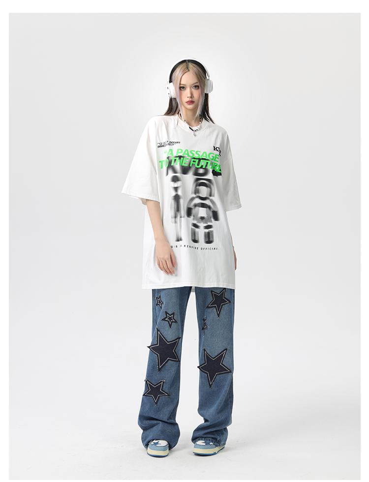 Oversized Print T-shirt P167