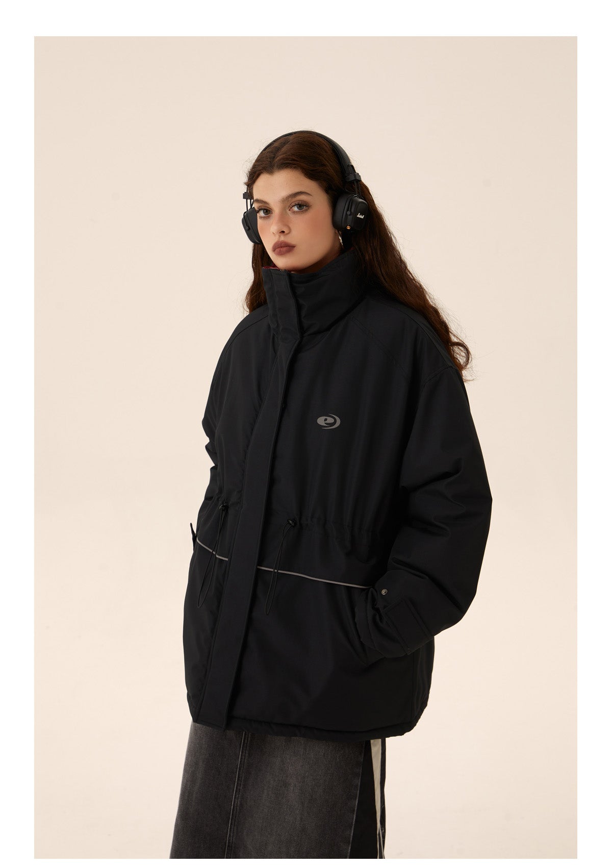 Oversized retro down jacket P562