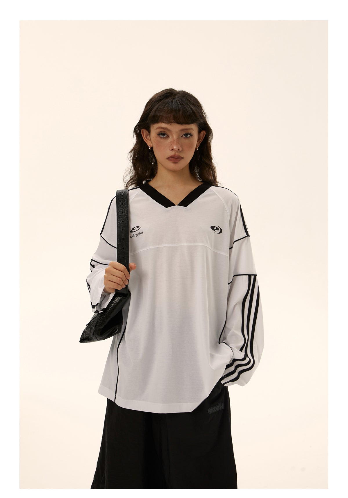 V-neck sports casual long sleeve T-shirt P231