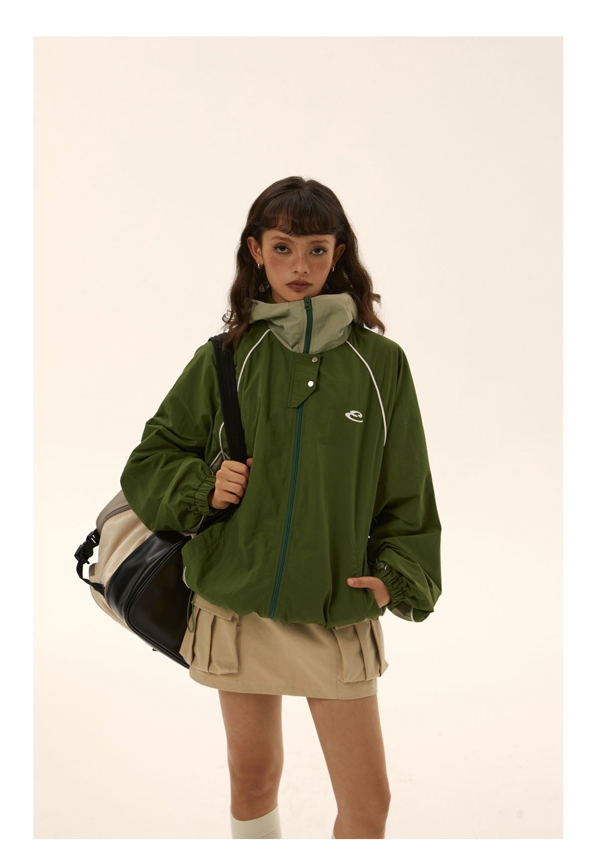 Contrast color outdoor waterproof jacket P467