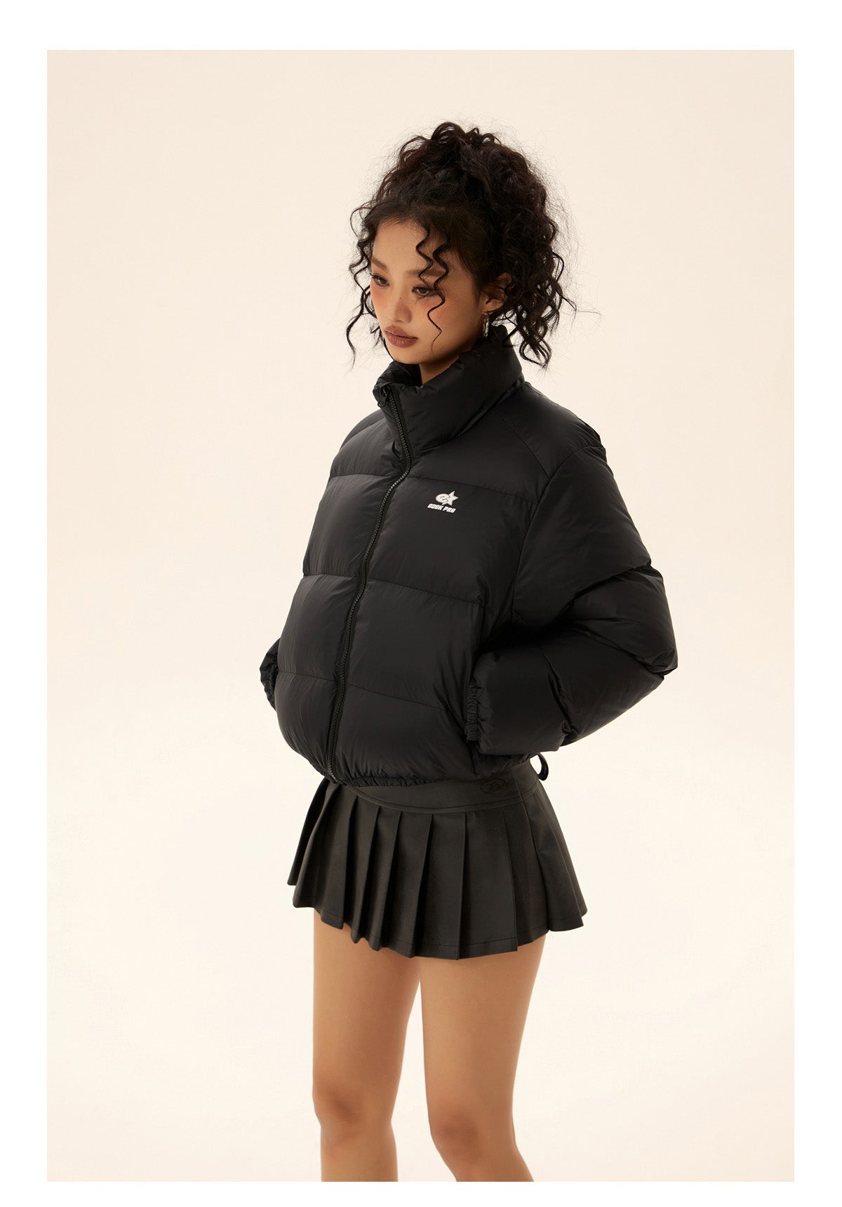 Just fit retro short down jacket P578