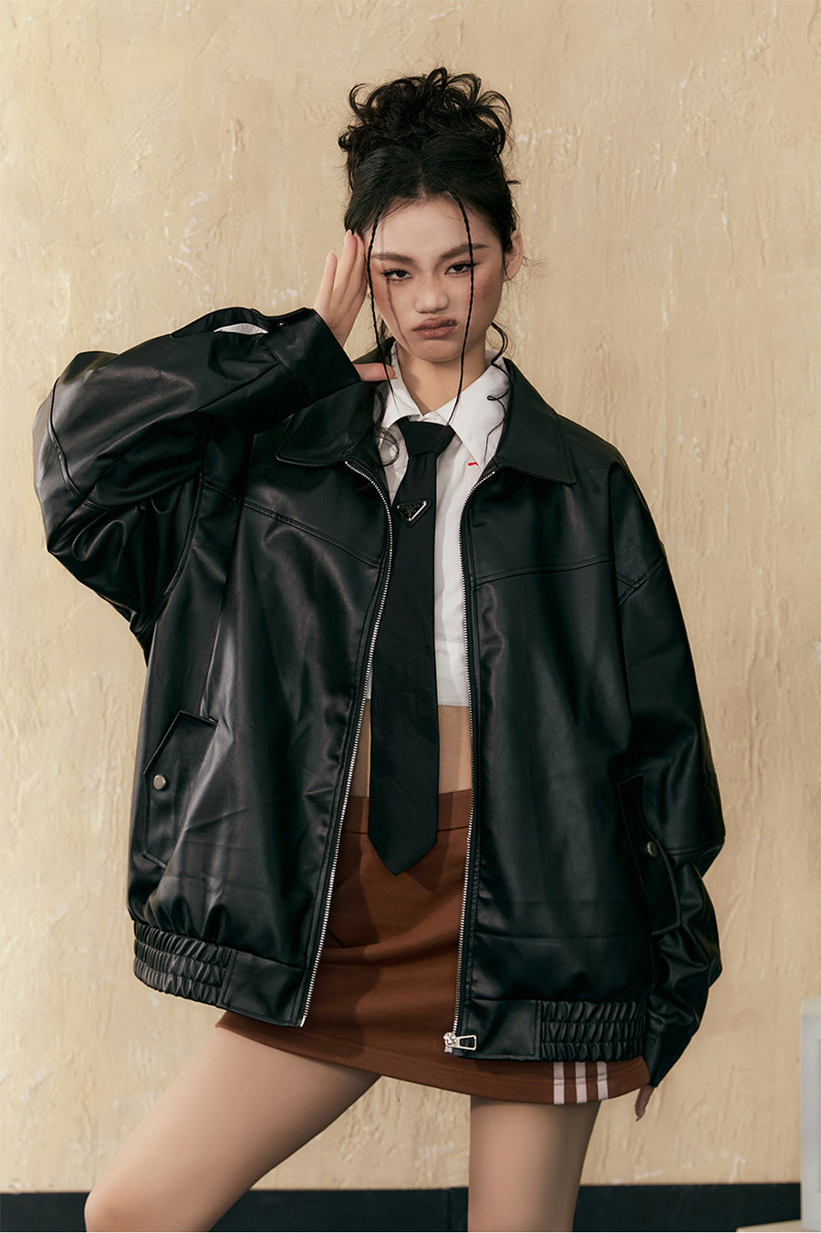 American Retro PU Leather Jacket P807