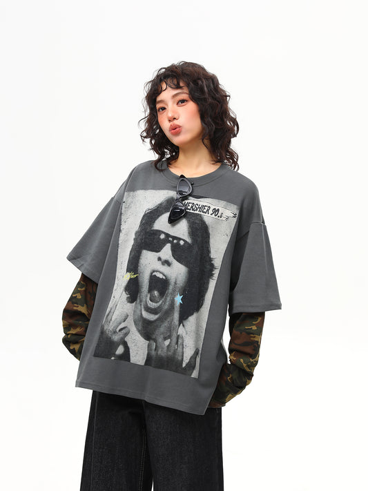 ツーピース プリントTシャツ P2006