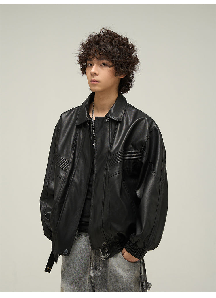 Clean Fit Leather Jacket P294