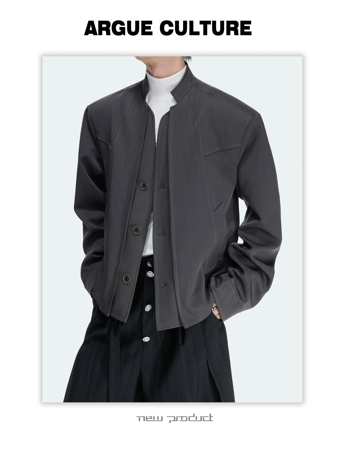 フェイクツーピース シングルブレストジャケット P2171