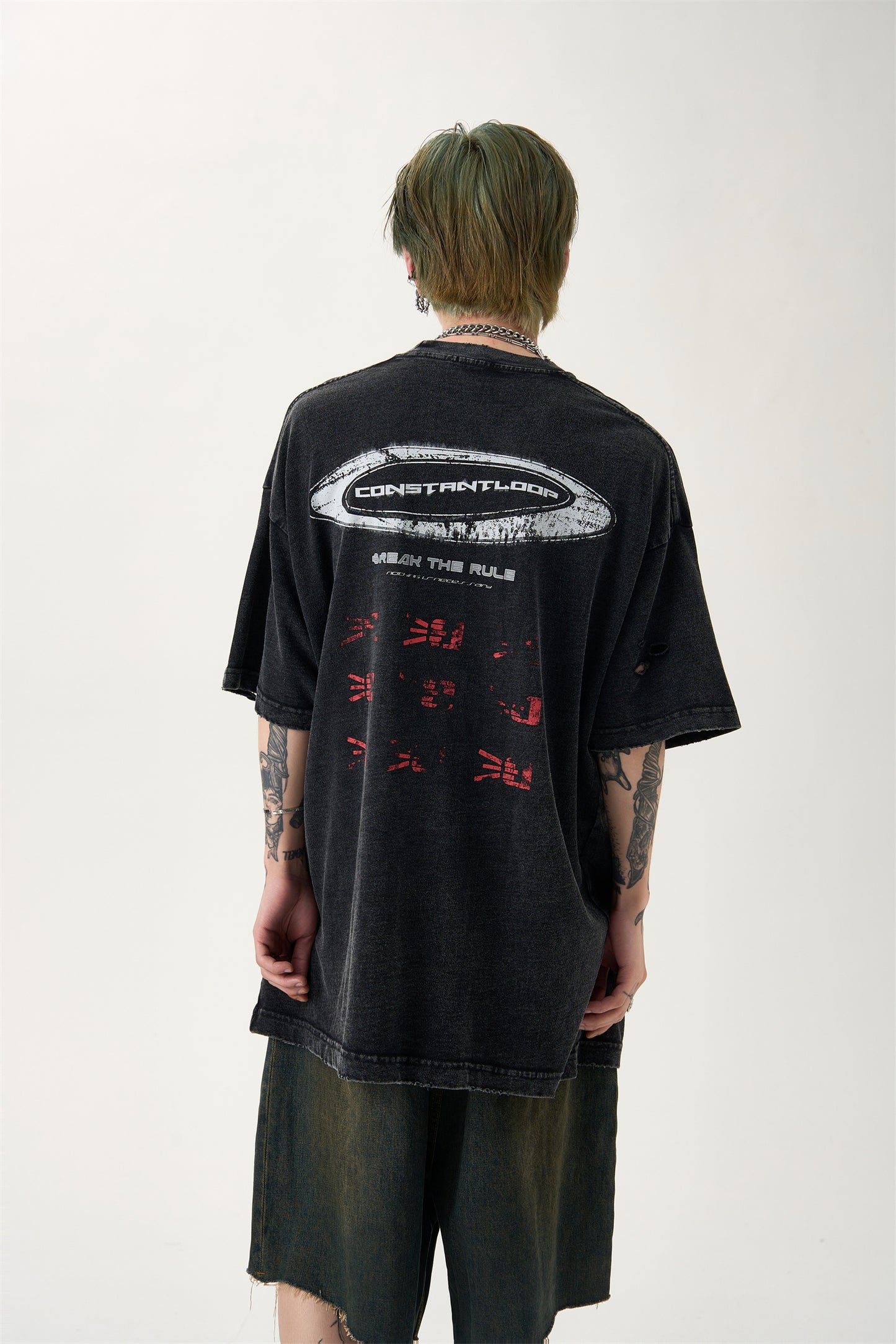 レトロ ウォッシュド Tシャツ P1563