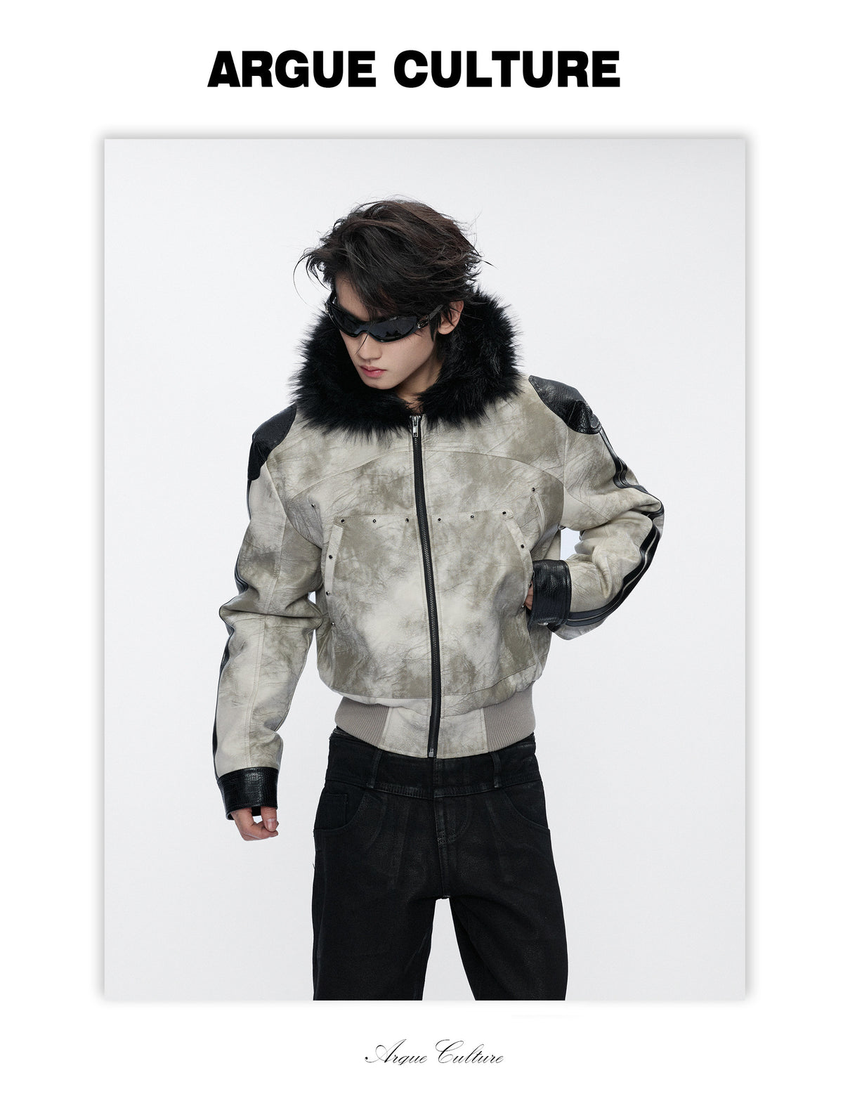 蛇柄ショルダーパッド付きジャケット P2211