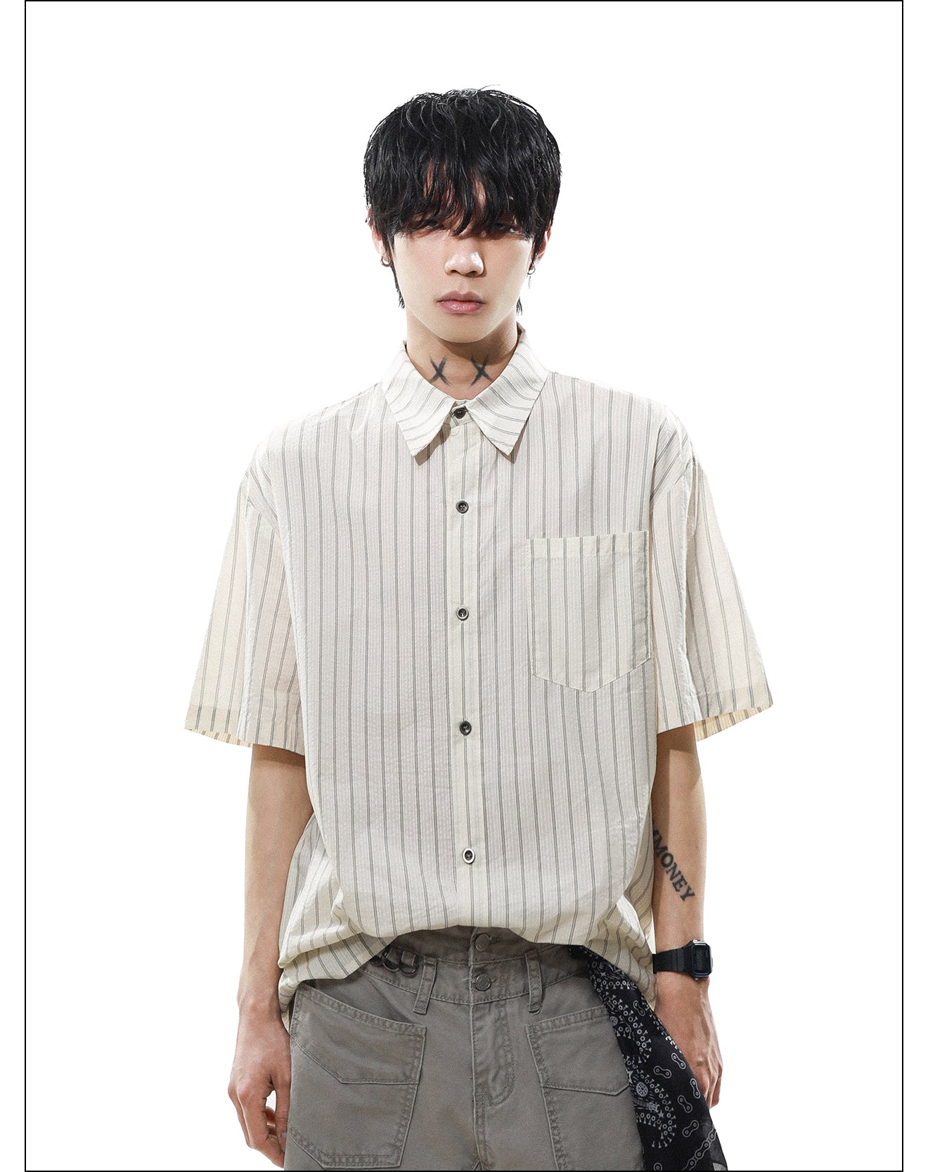 シルクスカーフ カジュアルシャツ P2082