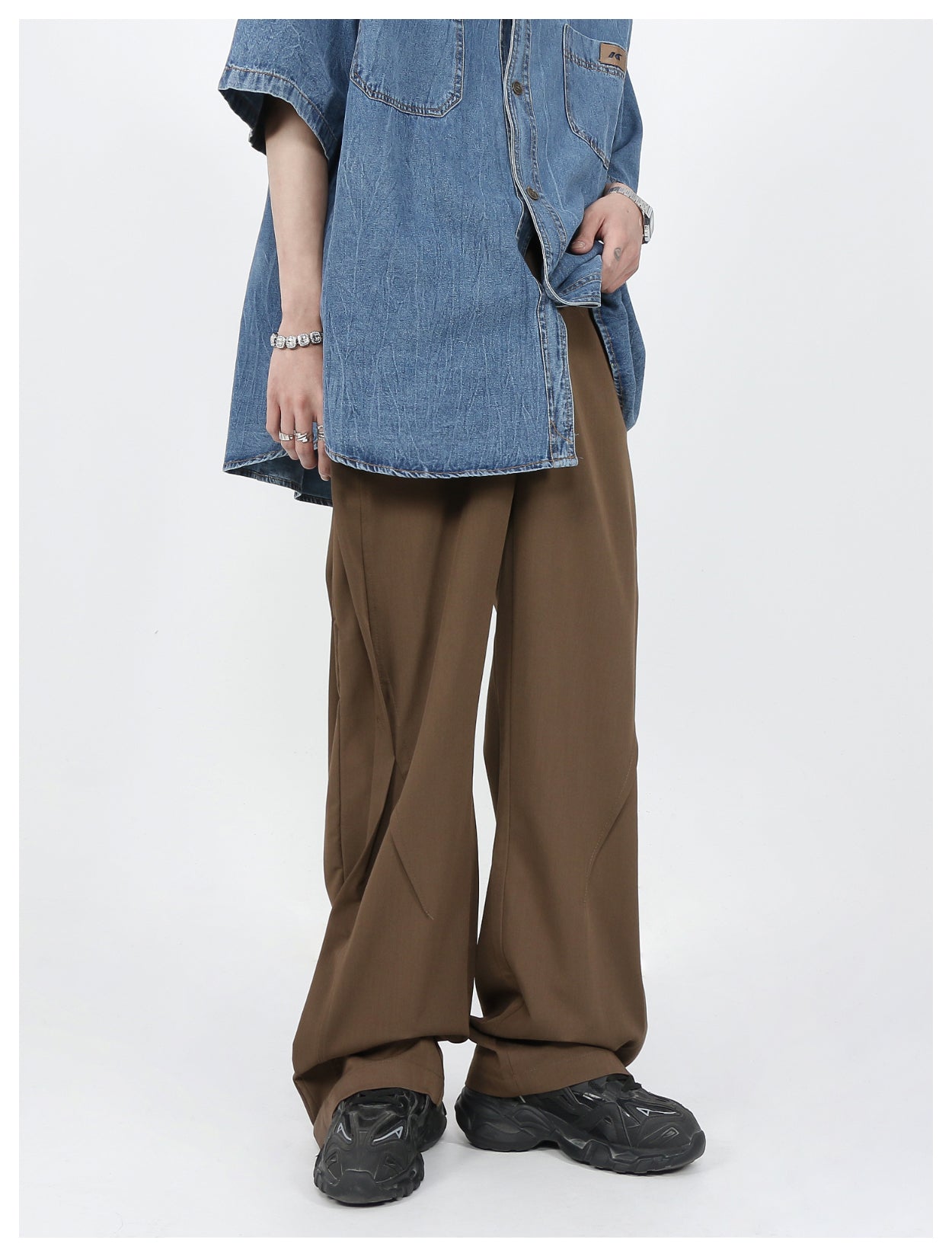 Irregular design slacks pants P281