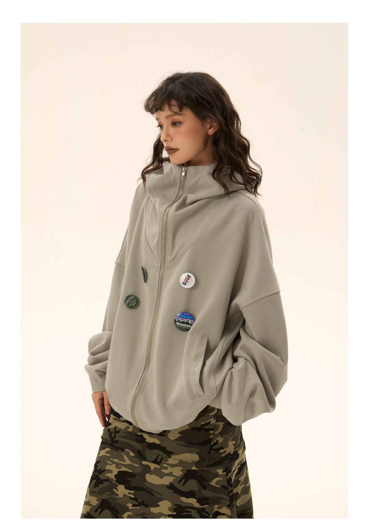 Loose Fit Medal Jacket Parka P469