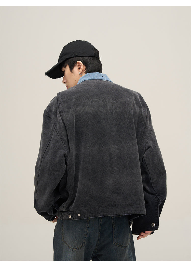 Washed Distressed Work Jacket P614