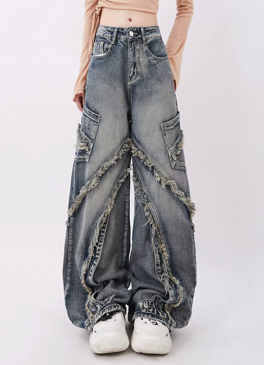 Washed Straight Jeans P953